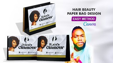 How to QUICKLY Design a Custom Hair Salon Paper Bag in Canva (POD Guide)
