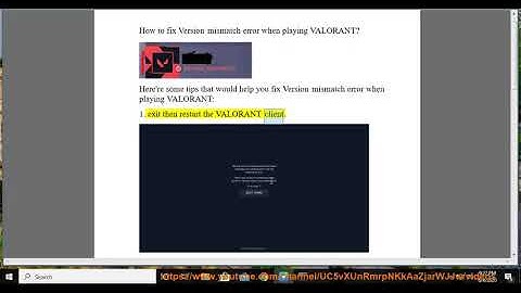 Fix Version mismatch error when playing VALORANT on Windows 10 (Valorant Version Mismatch Error Fix)