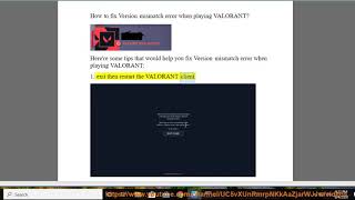 Fix Version mismatch error when playing VALORANT on Windows 10 (Valorant Version Mismatch Error Fix)