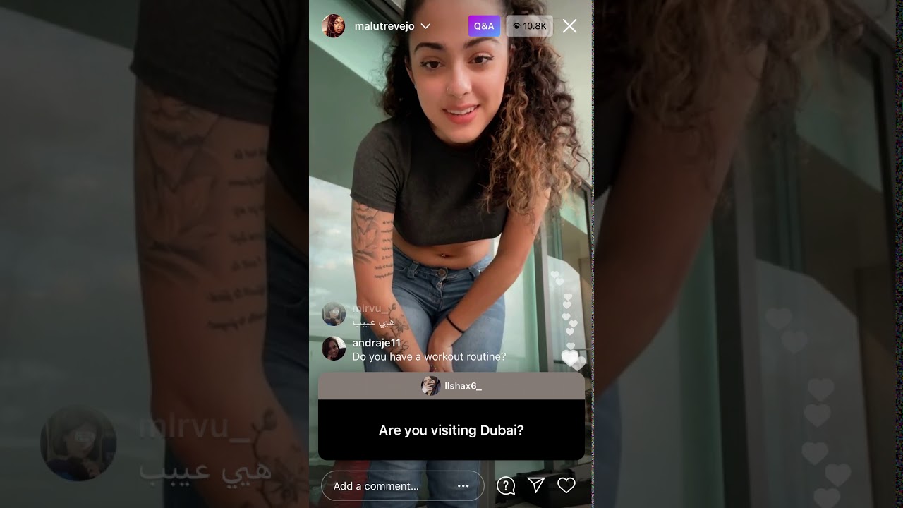 Malu Trevejo smoking on Instagram LIVE!!! 