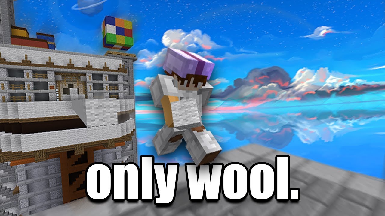 Minecraft Bedwars But I Can Only Use WOOL - YouTube