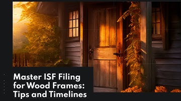 Master ISF Filing for Wood Frames: Tips and Timelines