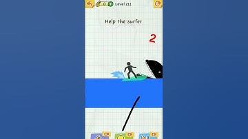 DRAW 2 SAVE STICKMAN PUZZLE LEVEL=211#gaming#comedy#funny#drawing#art#viral#trending#freefire#games