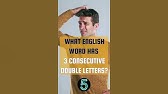 Riddle What English Word Has Three Consecutive Double Letters? - Youtube