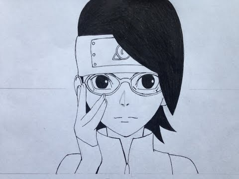 Sarada Uchiha  Naruto sketch drawing, Anime drawing books, Anime