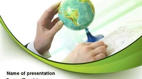 Terrestrial Globe And Map PowerPoint Template by PoweredTemplate.com