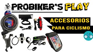ACCESORIOS PARA CICLISMO!!! kit de parchar, luces led, cadenas de seguridad, review