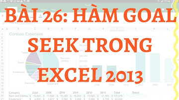 26. Bài 26: Hàm goal seek trong excel 2013