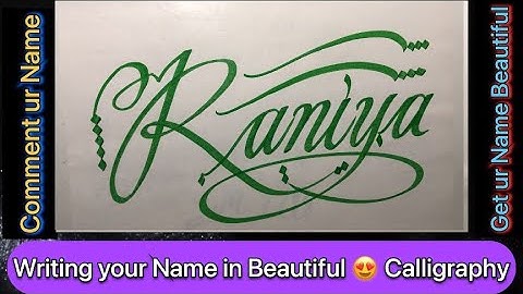 Raniya Name Signature Calligraphy | How to Draw |  #mybloopers #asmr #shorts #tiktok #raniya