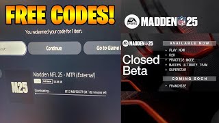How To Get Madden NFL 25 CLOSED BETA CODE RIGHT NOW FREE!