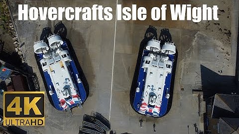 Hovercrafts Isle of Wight 4k drone footage with real sounds!