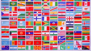 DRAWING OF 132 NATIONAL FLAGS !!