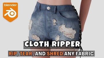 ✂️ Cloth Ripper Blender | Procedural Geometry Nodes | Rip, Tear, and Shred any Fabric