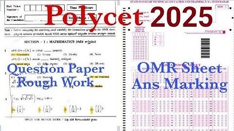 Ap & Ts Polycet 2025 Question paper , Ap Polycet 2025 OMR Sheet, how to fill options in OMR Sheet