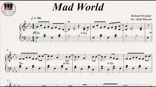 Mad World - Gary Jules, Tears For Fears, Piano chords