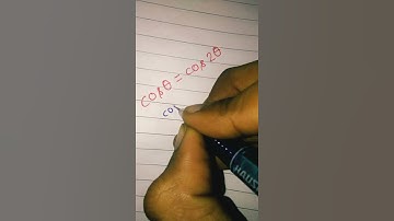 cos(θ)=cos(2θ) solve for θ (theta) | #shorts #maths #youtubeshorts #trigonometry