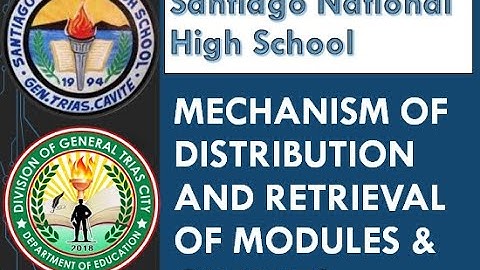 SANTIAGO NHS MECHANISM OF DISTRIBUTION AND RETRIEVAL OF MODULES