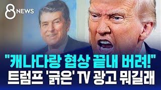 "캐나다랑 협상 끝내 버려!" 분노…트럼프 '긁은' TV 광고 뭐길래 / SBS 8뉴스