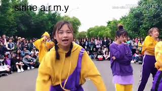 رقص بنات كوريات في الشارع على اغاني BTSروعة /كوميدي /احتراف /الوصف مهم