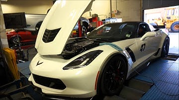 C7 Z06 Corvette Dyno We gain 60 wheel with pulley/headers/cai/tune Tune Time Performance