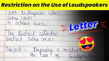 Loudspeaker Letter to the collector || Restriction on the use of loudspeaker || #loudspeaker