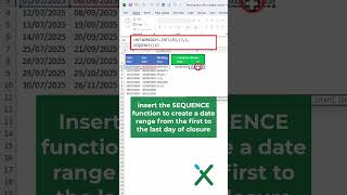 🇺🇸 EXCEL TRICKS: ⚒ Calculate working days excluding company closure #shorts