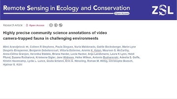Chimp&See: Community science annotations of video cam-trapped fauna in challenging environments 2024