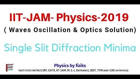 IIT JAM Physics 2019- Solution-Waves Oscillation and Optics-Diffraction Minima of single slit