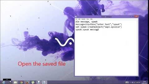 Make your computer speak