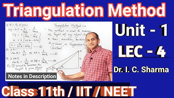 Triangulation Method for 11th Class | Unit and Measurement for class 11 | Height Measurement | L-4