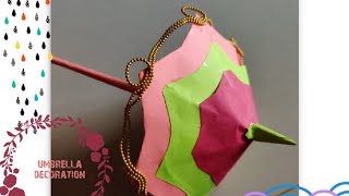 How to make  easy umbrella ☔ for ganesh chaturthi|ganesh umbrella|easy decoration|DIY crafts