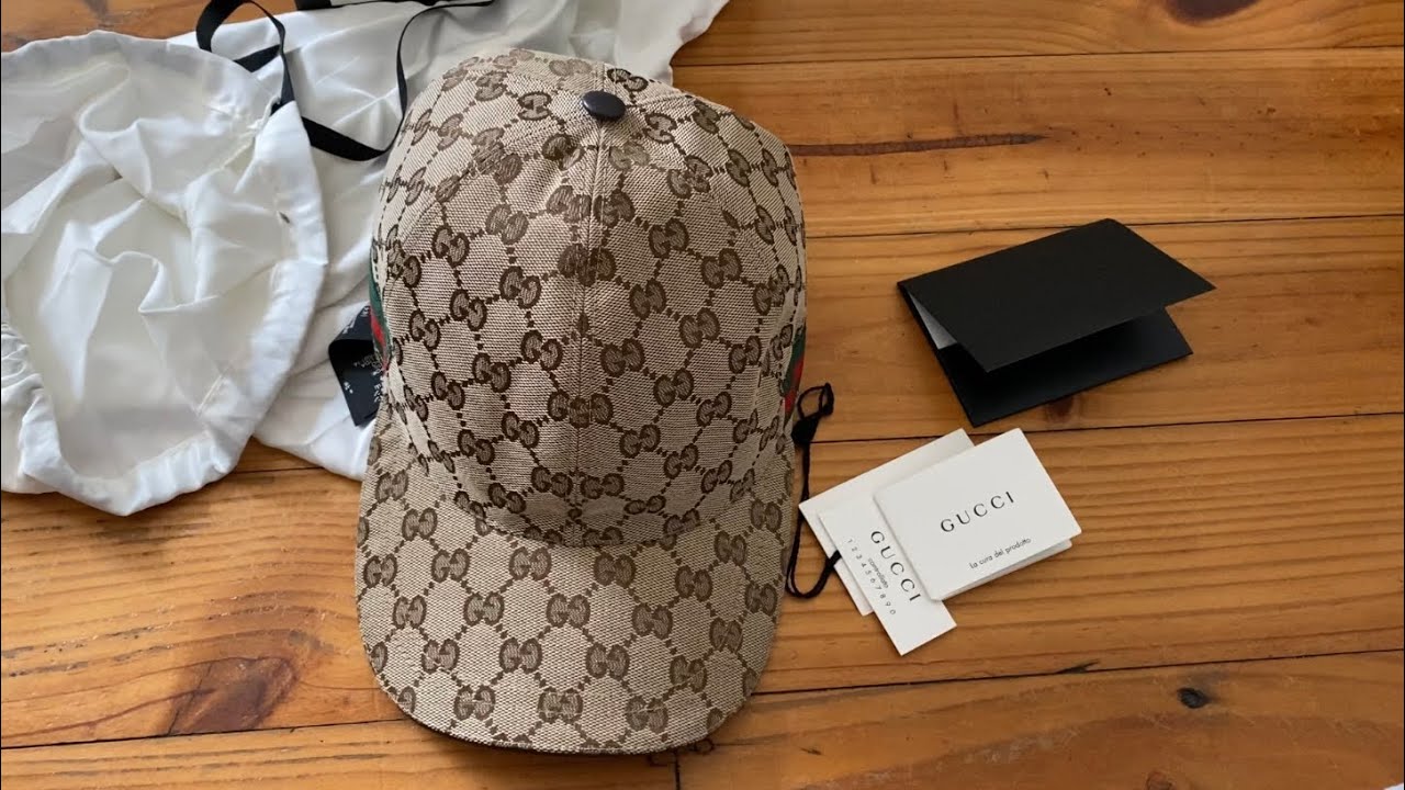 Gucci Original GG Canvas Baseball Hat with Web Beige/Brown in