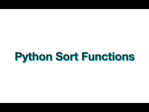 Python Sort Functions