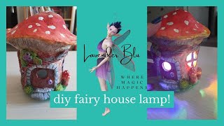 'Make a Magical Fairy House Lamp  Using Air Dry Clay!'