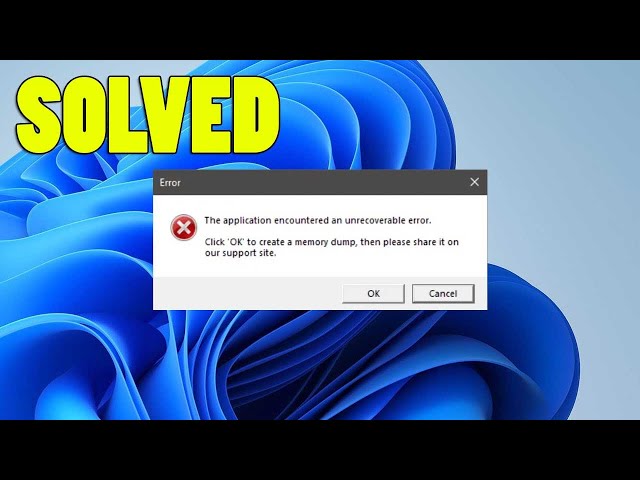 How to Fix the “The Application Encountered an Unrecoverable Error in  Roblox on Windows