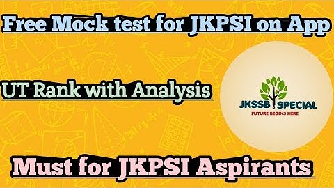 Free Mock test of JKPSI