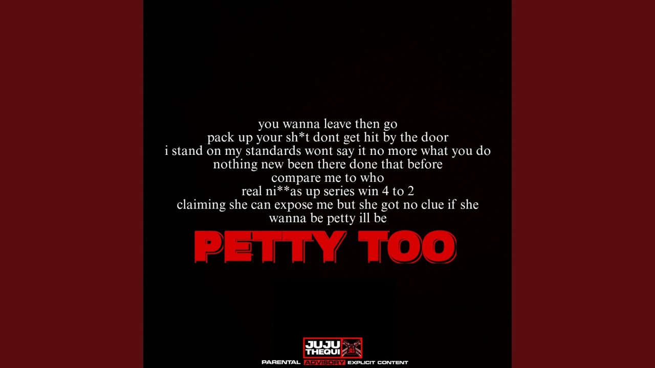 Watch PETTY TOO on YouTube Watch PETTY TOO on YouTube