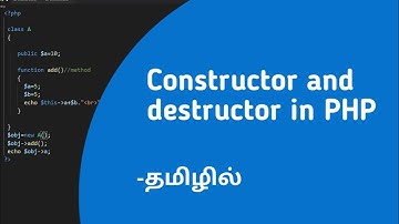 Constructor and destructor in PHP | in Tamil | programmer JK