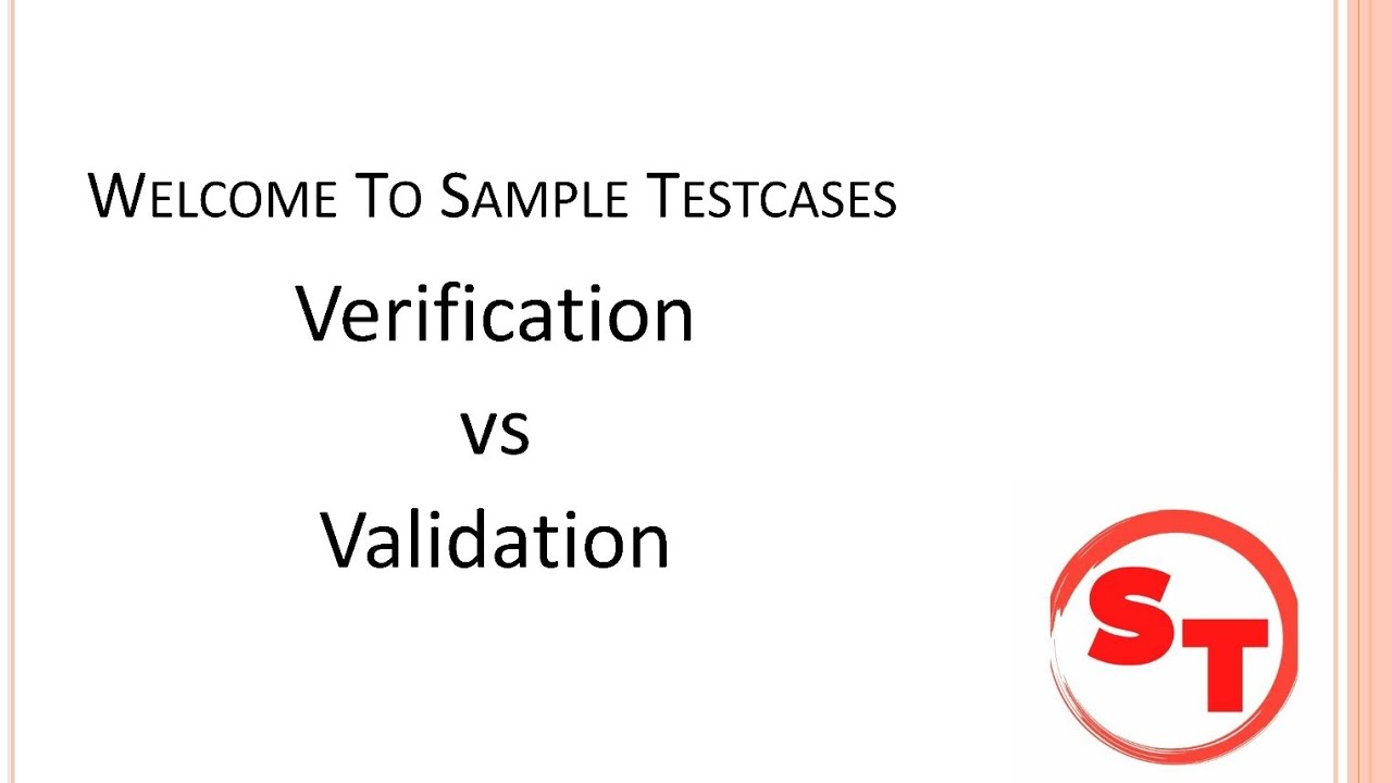 Verification Vs Validation In Software Engineering - YouTube