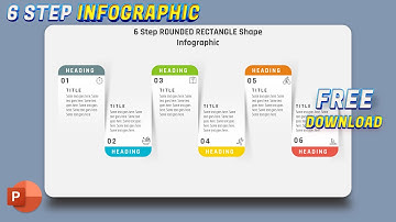 58.PowerPoint Tutorial  6 Step Infographic presentation | #shadow