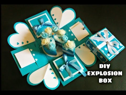 Explosion Box Full Tutorial / How To Make Explosion Box / DIY Explosion Box  - Explosion Gift Box 