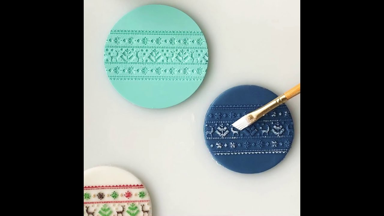 Painting Embossed Cupcake Toppers