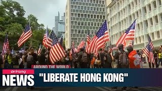 Hong kong protesters call on trump to 'liberate' the city