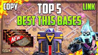 Top 5  The Best TH15 bases for Wars/Cwl | April 2024 Coc