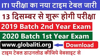 13 दिसम्बर से ITI परीक्षा | ITI Exam Time Table December 2021| 2019 Batch 2nd Year Exam