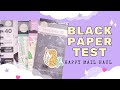 NEW Black Paper Notebook Pen Test | Happy Mail Haul + tryout