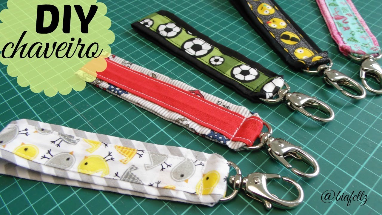 Como fazer Chaveiro de tecido #2 - Bia Feltz