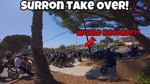 World Record Surron Takeover! | 2025 Mega Ride Los Angeles (ft. Surronster & Raw Stuntz)