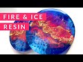 Resin Design Tutorial: Fire & ice colors. Gilding flakes & silicone, make you design one of a kind!