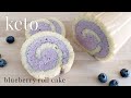 Keto Blueberry Roll Cake